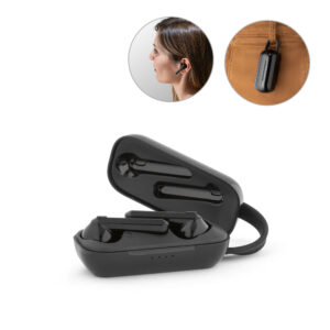 FON017 - Fone de ouvido wireless stereo em ABS com transmissão sem fios BT v5.0 e autonomia aproximada de 3 horas.