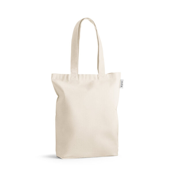 SL049 - Sacola em 50% algodão, 30% algodão reciclado e 20% poliéster reciclado (220 g/m²). - Image 2