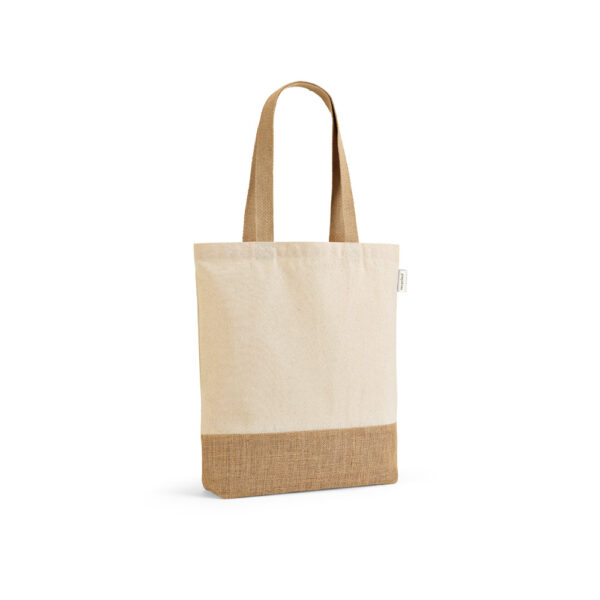SL058 - Sacola em 70% algodão reciclado e 30% poliéster reciclado (180 g/m²) com base em juta. - Image 2