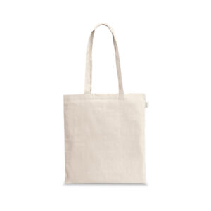 SL059 - Sacola 100% algodão reciclado (140 g/m²) com alças de 65 cm.