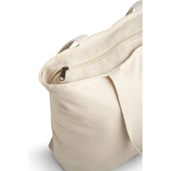 SL046 - Sacola 100% algodão (280 g/m²) com fecho e bolso interior. - Image 4