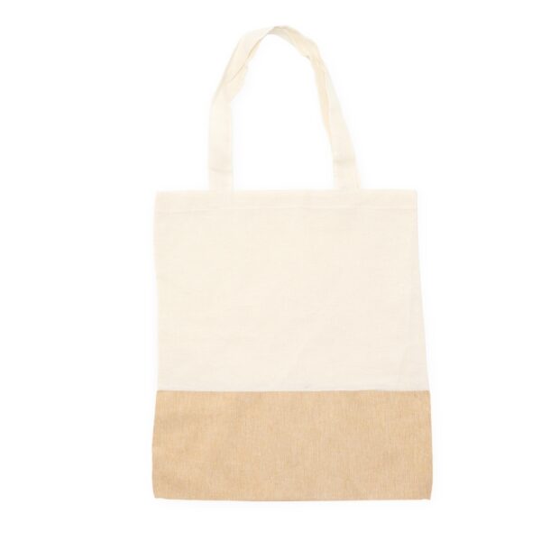 SL063 - Sacola ecológica de algodão com alças costuradas na parte interna. - Image 2
